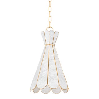 Mitzi Lyra 1-Light Pendant, Aged Brass For Sale