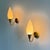 Brass Wall Lamps with Opaline Glass by Paavo Tynell, 1940s, Set of 2 For Sale - Image 4 of 18