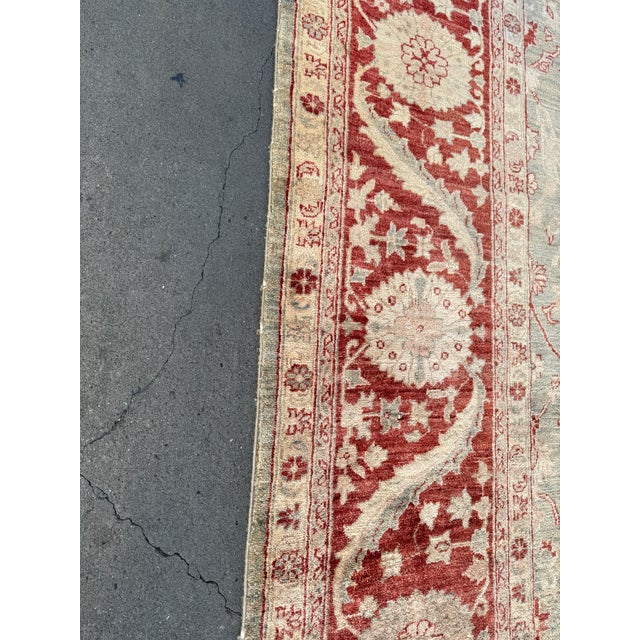 8ft 11in × 12ft2in Vintage Pakistani Hand-Knotted Wool and Silk Area Rug For Sale - Image 9 of 15