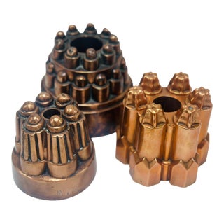 Collection of Antique Copper Molds, Set of 3 For Sale