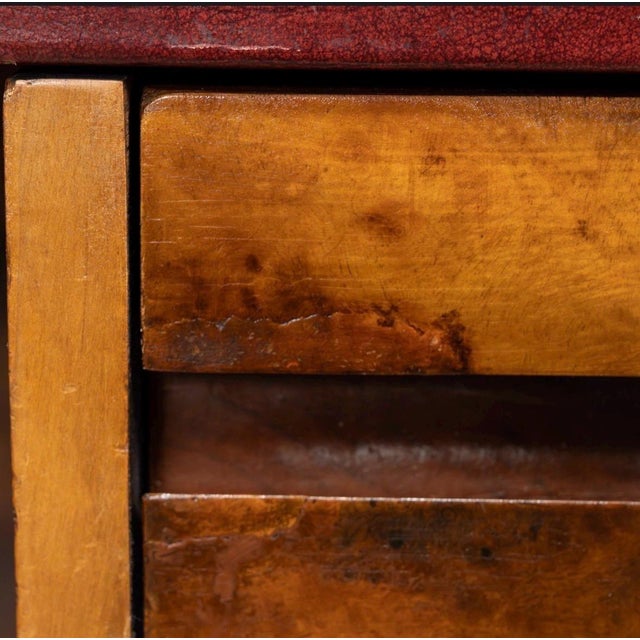 Chrome 1970s Paul Evans Cityscape Patchwork Burl Desk For Sale - Image 8 of 14