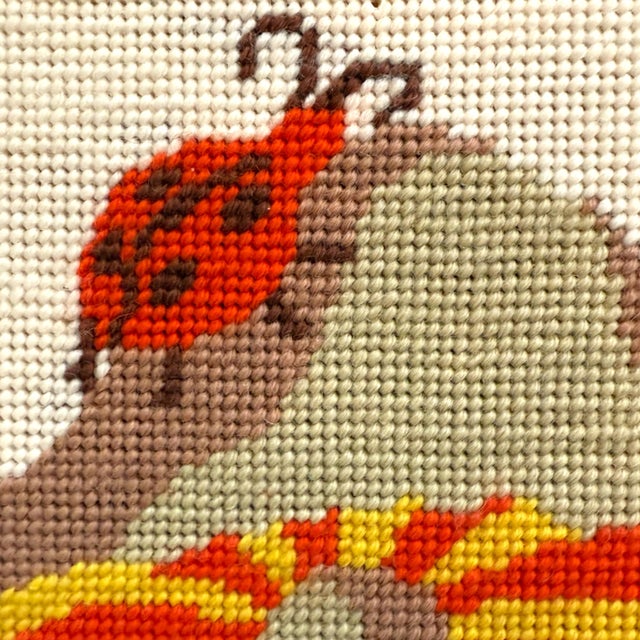 1960’s Mushroom Needlepoint, Framed. For Sale In Charleston - Image 6 of 7