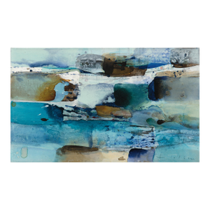 Contemporary Abstract Acrylic on Canvas "Small Bay" by Greet Helsen