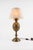 Gold-Toned Pineapple Table Lamp with White Pleated Shade, 1950s For Sale - Image 14 of 15
