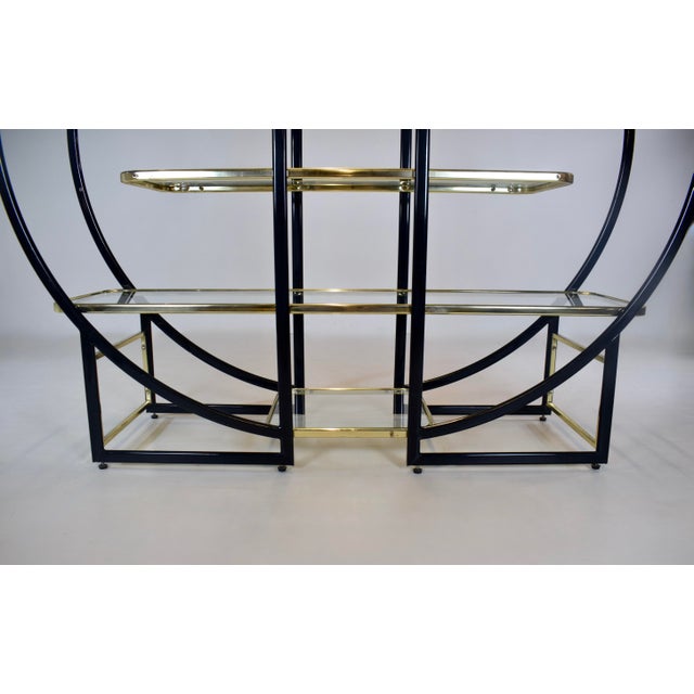 Large Hollywood Regency Circular Etegere Vitrine After Milo Baughman For Sale - Image 11 of 12