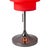 Metal Lollipop Table Lamp - Black Nickel, Crimson Red Linen Double Shade, on/Off Pull Chain For Sale - Image 7 of 15