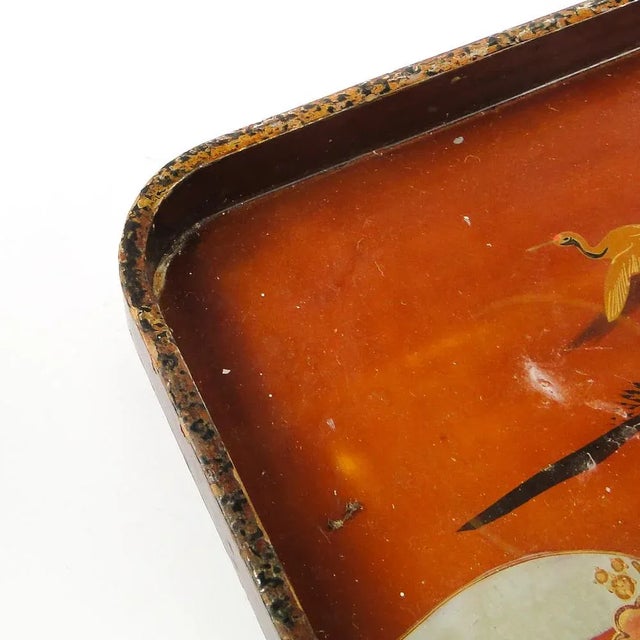 Wood Japanese Lacquerware Tray, 1920s For Sale - Image 7 of 11