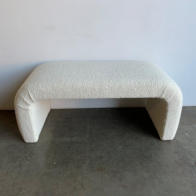Waterfall Sherpa Bench | Chairish