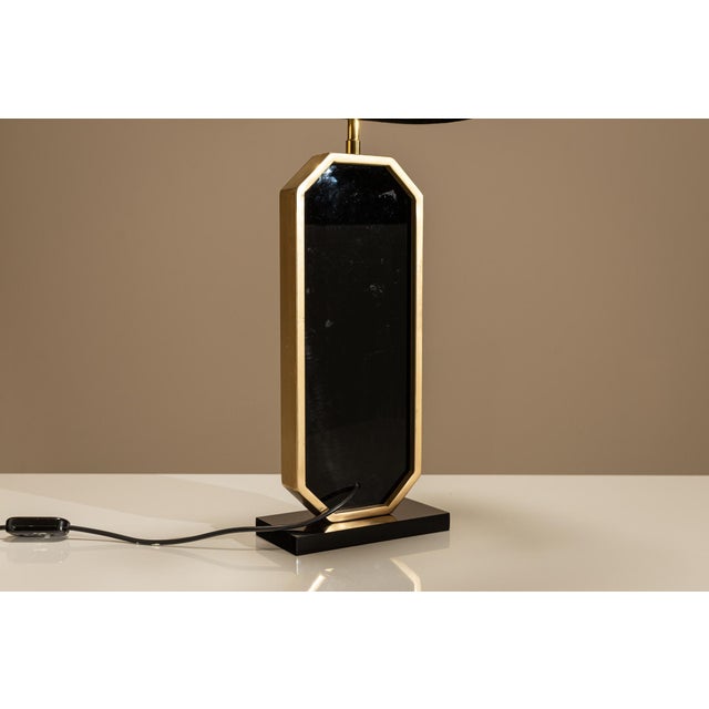 Metal Limited Edition Table Lamps with 23 Karat Gold-Gilded Panels by Georges Mathias, 1980s, Set of 2 For Sale - Image 7 of 18