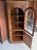 Vintage Walnut Corner Cupboards With Arched Bubble Glass & Reversible Plate-Groove Shelves For Sale - Image 4 of 11