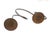 Double Loop Brown Metal Candle Holder For Sale - Image 4 of 4
