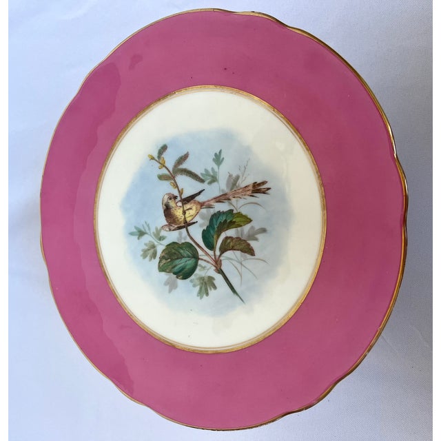 Antique Late 1800s Old Paris Porcelain Cake Stand With Gilded Koi Fish Pedestal Base For Sale - Image 13 of 13