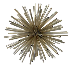 Mid Century Modern Curtis Jere Style "Pom Pom" Starburst Metal Table Top Freestanding Sculpture