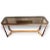 Hollywood Regency Hollywood Regency Gilded Metal Console Table With Smoked Glass Octo Cut Top For Sale - Image 3 of 7