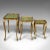 Rococo 1970s Trio of Vintage Italian Gilt Composite Nesting Tables For Sale - Image 3 of 13