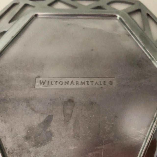 2000 - 2009 Contemporary Wilton Armetale Pewter Divided Serving Bowl For Sale - Image 5 of 6