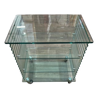 Tempered Glass Trolley from Fiam-Pesaro For Sale