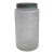 Hoosier Sellers Coffee Canister 1920s Clear Ribbed Glass Jar With Lid 4481b For Sale