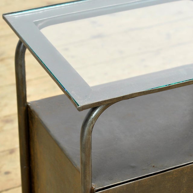 1920s Vintage Iron Nightstand, 1920 For Sale - Image 5 of 12