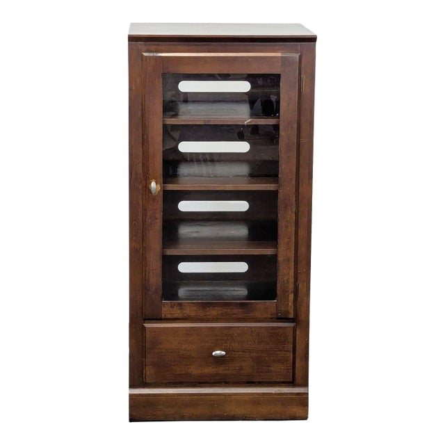 Vintage Ethan Allen One Drawer Media Cabinet For Sale