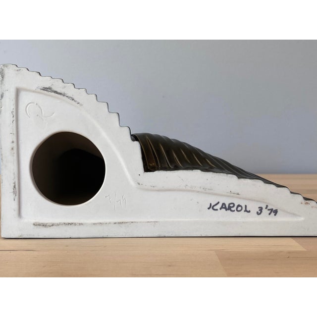 1970s Memphis Style Abstract Nude Porcelain Sculpture For Sale - Image 11 of 13