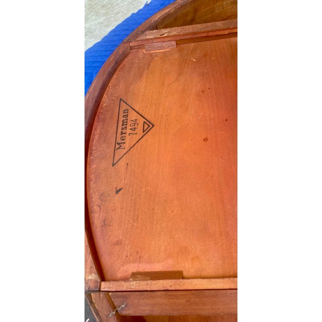 1950s Mersman 7494 Vintage Drum Pedestal Table For Sale - Image 11 of 16