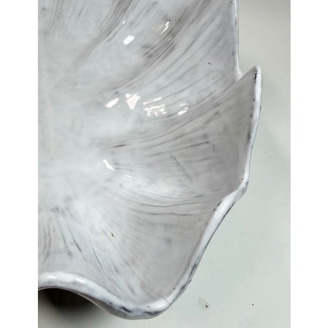 Vietri Incanto Mare White Shell Centerpiece Bowl 18” For Sale - Image 10 of 12
