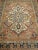 Vintage Persian Tabriz Area Rug, Handwoven Heriz Serapi Geometric Pattern, Ivory & Red, 5’ X 6’ For Sale - Image 9 of 11