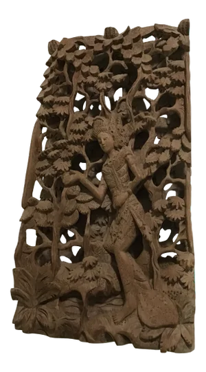Balinese Hand Carved Hindu Goddess Woman Sculpture