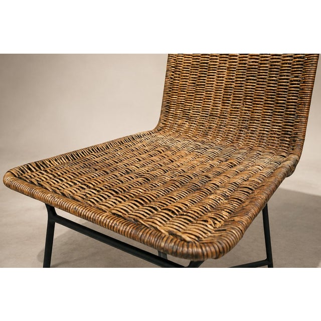 Brazilian Modern Pair of Chairs in Iron & Wicker by Carlo Hauner, Brazil, 1950s For Sale - Image 16 of 18