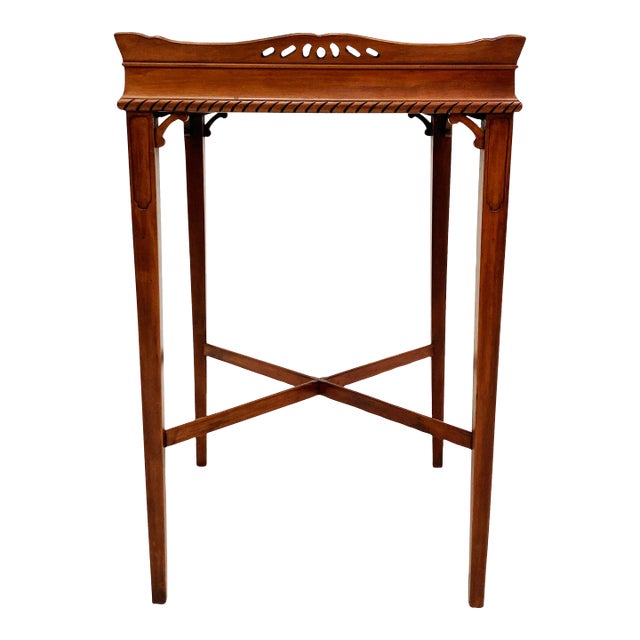 1940's Square Serpentine Gallery Side Table For Sale