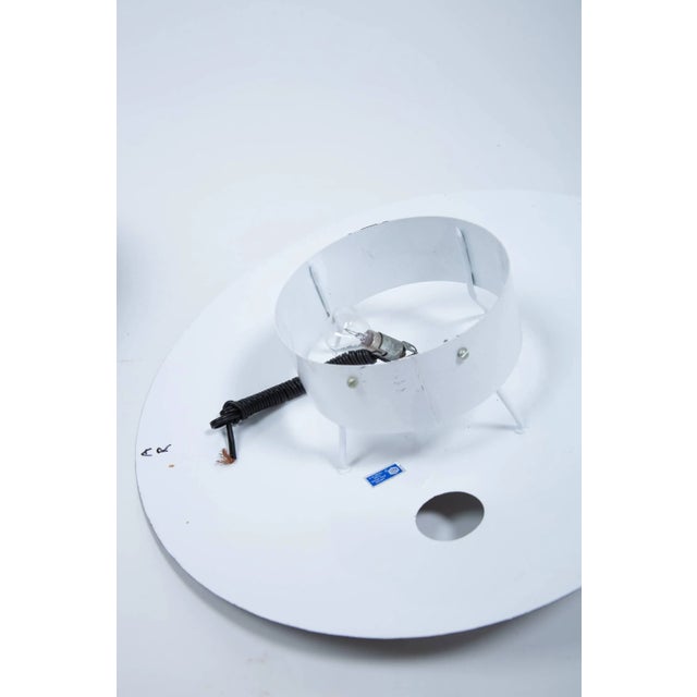 Enameled Steel Lunar Eclipse Circular Wall Sconces - a Pair For Sale In Jacksonville, FL - Image 6 of 8