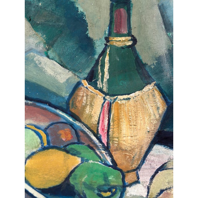 D. K, Wine and Fruit, 1956, Oil on Panel, Framed For Sale - Image 11 of 18