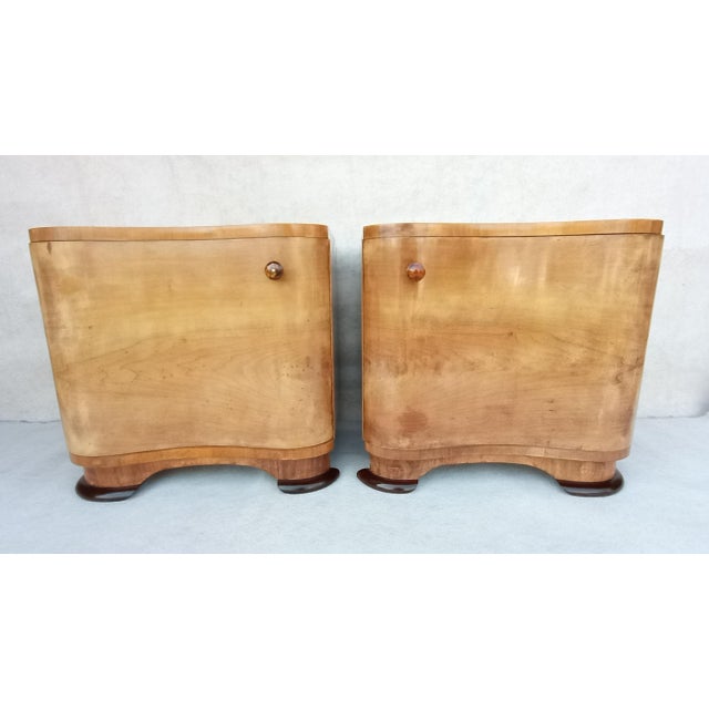 Mid-Century Modern Bedside Tables by Jindrich Halabala for Up Závody, 1950s, Set of 2 For Sale - Image 3 of 13