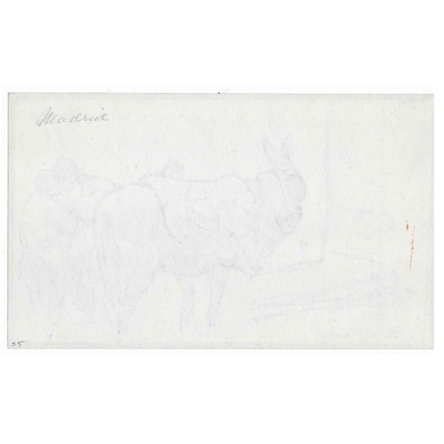 Drawing of a street vendor and his donkey by artist Walter Shirlaw (1838-1909). Shirlaw was born in Scotland and...