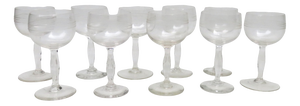 Art Nouveau Wine Glasses, 1890s, Set of 10