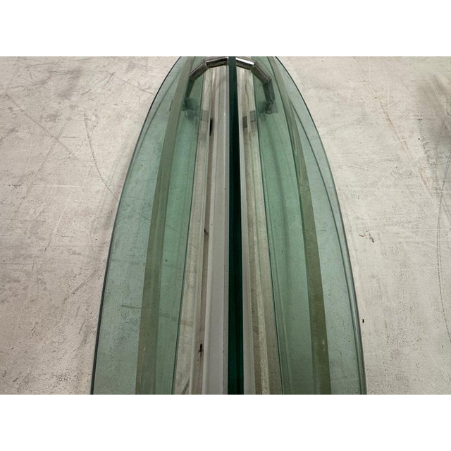 Large Mid-Century Modern Italian Glass Wall Sconces by Veca, 1960s, Set of 2 For Sale - Image 4 of 9