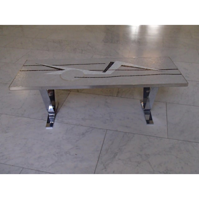 Chromed Mosaic Coffee Table, 1960s For Sale - Image 4 of 15