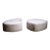 Contemporary Two-Piece Organic Upholstered Ottoman Set For Sale