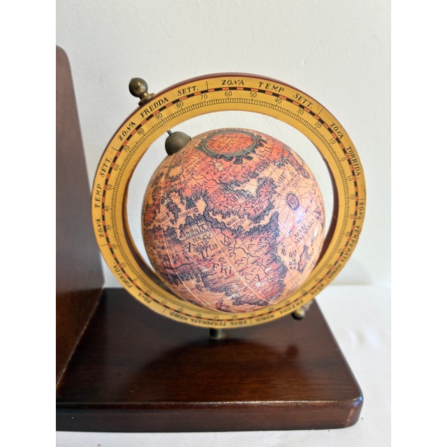 Vintage Old World Globe Wood Bookends, a Pair For Sale In Oklahoma City - Image 6 of 11