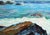 Textile Carmel by the Sea "Near Point" 1969 Seascape T. Brown Monterey For Sale - Image 7 of 8