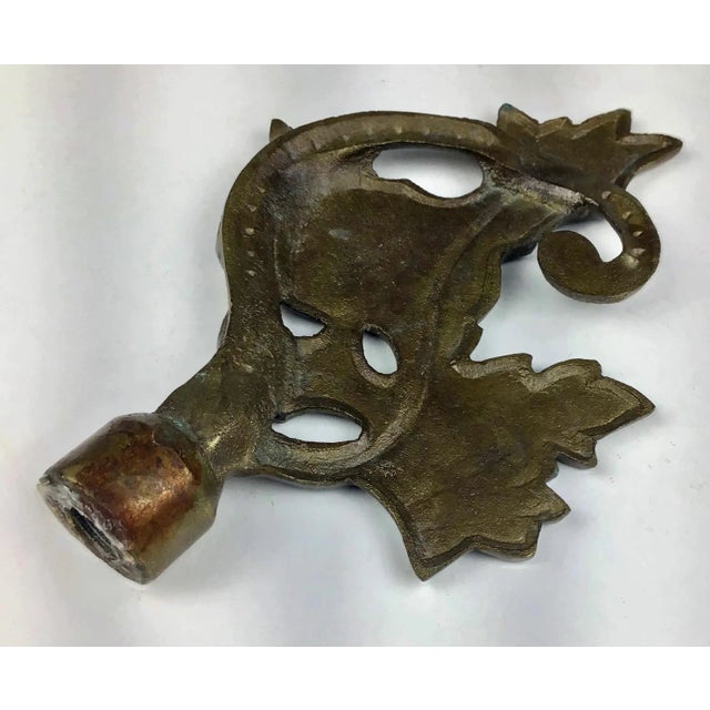 1900 - 1909 Antique Brass Large Finial For Sale - Image 5 of 7