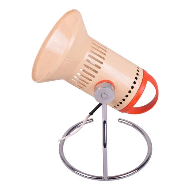 Mid-Century Table Lamp in Lacquered Metal by Chirana, Czech, 1970s For Sale