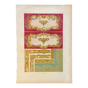 1870 French Decorator Rococo Motifs, Xviii Siecle, Auguste Racinet