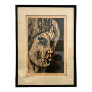 Framed Portrait of a Woman, Signed Artist's Proof Relief Print