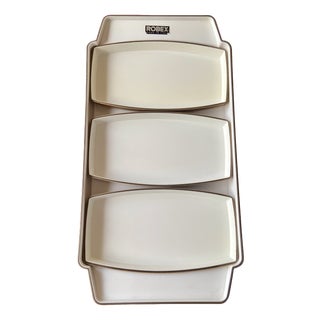 Italian Serving Set by Robex Coleppio, 1970s, Set of 4 For Sale