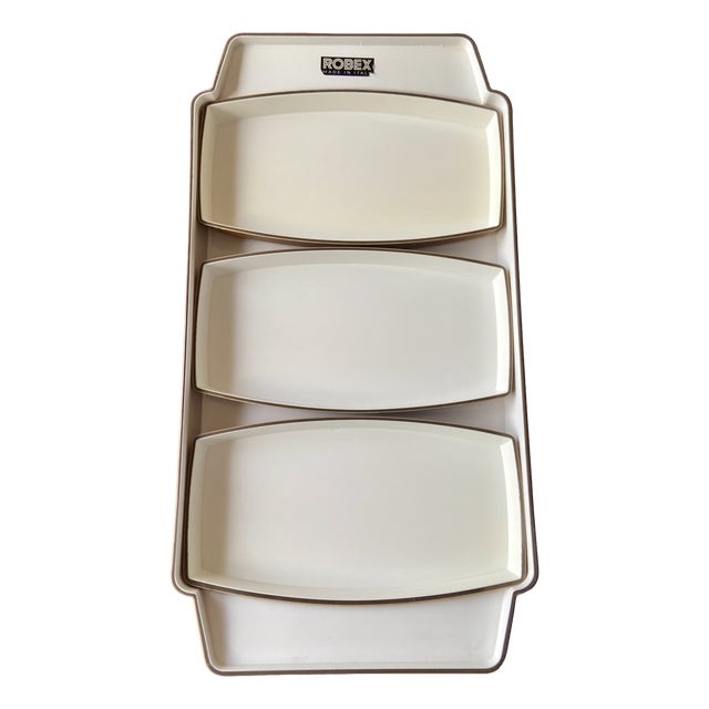 Italian Serving Set by Robex Coleppio, 1970s, Set of 4 For Sale