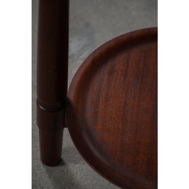 Wood Mid-Century Modern Danish Two-Tier Side Table from Edmund Jørgensen, 1950s For Sale - Image 7 of 10