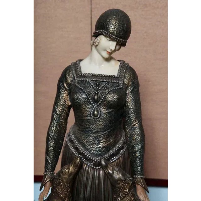 Art Deco 1940s "Toujours Les Amis" French Art Deco Figurative Sculpture ‚ÄòToujours Les Ami‚Äù Signed R. Lull For Sale - Image 3 of 4