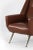 Brown Italian Faux Leather Armchair with Brass Legs, 1950s For Sale - Image 8 of 17